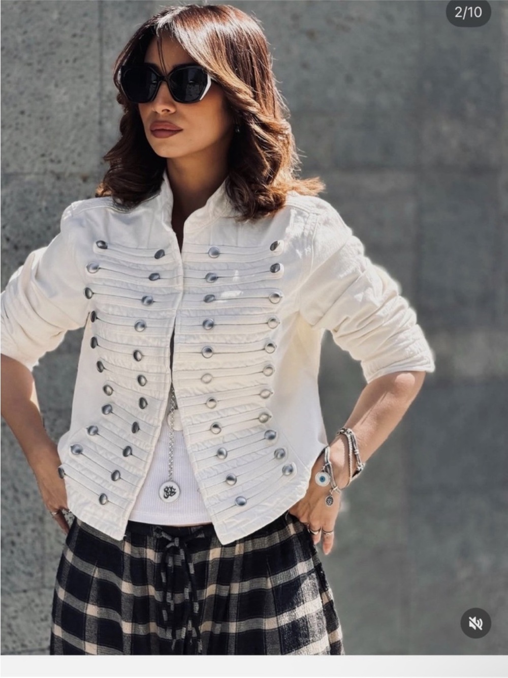 ZARA TRF FITTED BUTTON DENIM JACKET